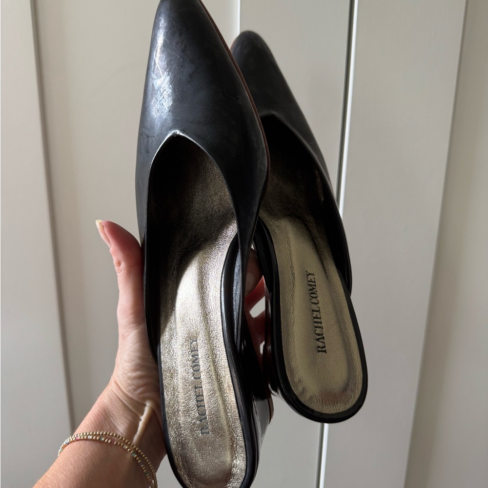 Rachel Comey Black Leather Mules